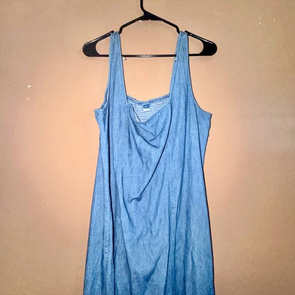 Old Navy Women's Denim Sleeveless Maxi Dress Blue - Size XL - Picture 5 of 9